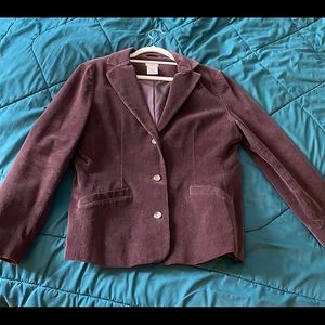 LLBean Brown Corduroy Blazer women’s petite 12